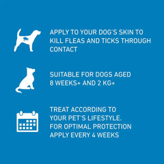 Frontline Spot On Flea & Tick Control for Large Dogs (20-40kg) – Single Pipette, Vet-Strength Treatment