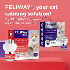 FELIWAY Friends 30-Day Cat Calming Plug-In Pheromone Diffuser Starter Kit (48ml) – Reduces Conflict in Multi-Cat Households – Veterinary Recommended – Clinically Proven – Covers Up to 70m²