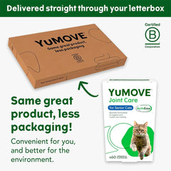 YuMOVE Senior Cat Joint Supplement - Joint Care and Mobility Support with Glucosamine, Chondroitin, and Green Lipped Mussel - For Senior Cats - Eco-Friendly and Letterbox-Ready Packaging