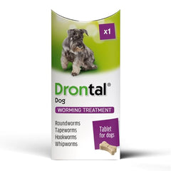 Drontal Tasty Bone Worming Tablet for Dogs – Single Tablet (1 x Tablet)