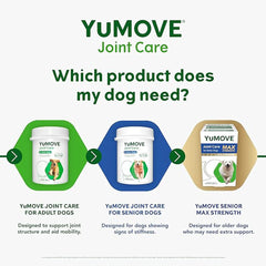 YuMOVE Joint Supplement for Dogs - Essential Hip and Joint Support for Stiff Adult Dogs - Contains Glucosamine, Chondroitin, and Green Lipped Mussel - For Dogs Aged 6 to 8 Years - 300 Tablets