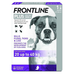 Frontline Plus For Large Dogs (20-40kg) – Single Pipette, Flea & Tick Spot-On Treatment