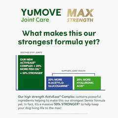 YuMOVE Max Strength Joint Supplement for Senior Dogs - High-Potency Joint Care with Glucosamine, Chondroitin, and Green Lipped Mussel - For Dogs Aged 8 and Over - 120 Tablets