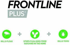 Frontline Plus For Large Dogs (10-20kg) – Pack of 3 Pipettes, Flea & Tick Spot-On Treatment