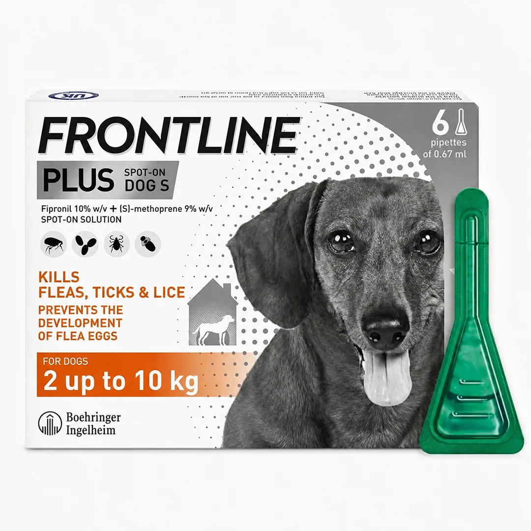 FRONTLINE Plus Flea & Tick Protection for Small Dogs – Pack of 6 Pipettes