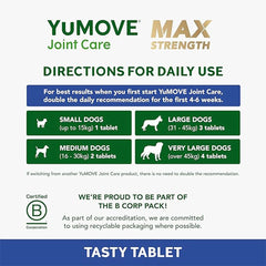 YuMOVE Max Strength Joint Supplement for Senior Dogs - High-Potency Joint Care with Glucosamine, Chondroitin, and Green Lipped Mussel - For Dogs Aged 8 and Over - 120 Tablets
