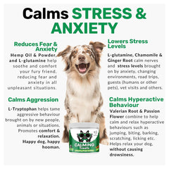 NutriPaw Calming Treats for Dogs – Reduce Anxiety, Barking, Hyperactivity & Stress – Calm Without Drowsiness