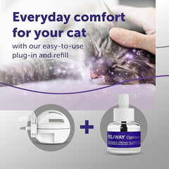 FELIWAY Optimum 30-Day Cat Calming Plug-In Pheromone Diffuser Starter Kit (48ml) – Reduces Stress, Scratching & Spraying – Veterinary Recommended – Drug-Free – Clinically Proven – Covers Up to 70m²