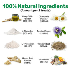 NutriPaw Calming Treats for Dogs – Reduce Anxiety, Barking, Hyperactivity & Stress – Calm Without Drowsiness