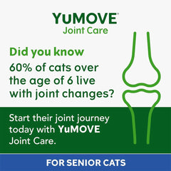 YuMOVE Senior Cat Joint Supplement - Joint Care and Mobility Support with Glucosamine, Chondroitin, and Green Lipped Mussel - For Senior Cats - Eco-Friendly and Letterbox-Ready Packaging