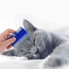 Flea Comb for Dogs & Cats – 4 Piece Fine Tooth Lice & Flea Removal Grooming Set, Blue