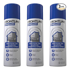 FRONTLINE HomeGard Flea & Tick Household Spray – 500ml x 3 Pack, Complete Home Flea Treatment for Carpets, Rugs & Pet Bedding