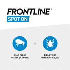 Frontline Spot On Flea & Tick Control for Large Dogs (20-40kg) – Single Pipette, Vet-Strength Treatment