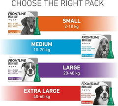 FRONTLINE Plus Flea & Tick Control for Extra Large Dogs (Over 40kg) – Single Pipette, Vet-Strength Formula