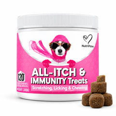 NutriPaw All-Itch Immunity Treats for Dogs – Soothe Itchy Paws, Ears & Skin – Stop Scratching and Licking – For All Breeds and Sizes