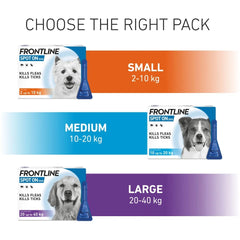 Frontline Spot On Flea & Tick Control for Large Dogs (20-40kg) – Single Pipette, Vet-Strength Treatment