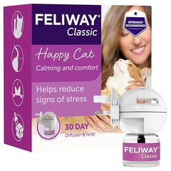 FELIWAY Classic 30-Day Cat Calming Plug-In Pheromone Diffuser Starter Kit (48ml) – Reduces Stress, Scratching & Spraying – Veterinary Recommended – Clinically Proven – Covers Up to 70m²