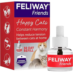 FELIWAY Friends 30-Day Cat Calming Refill for Pheromone Diffuser – Single Refill (1 x 48ml) – Reduces Conflict in Multi-Cat Households – Veterinary Recommended – Drug-Free – Clinically Proven