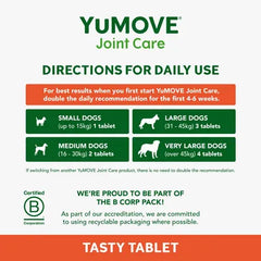 YuMOVE Senior Dog Joint Supplement - High-Strength Hip and Joint Support for Senior Dogs Aged 8 and Over - 240 Tablets - Eco-Friendly and Letterbox-Ready Packaging